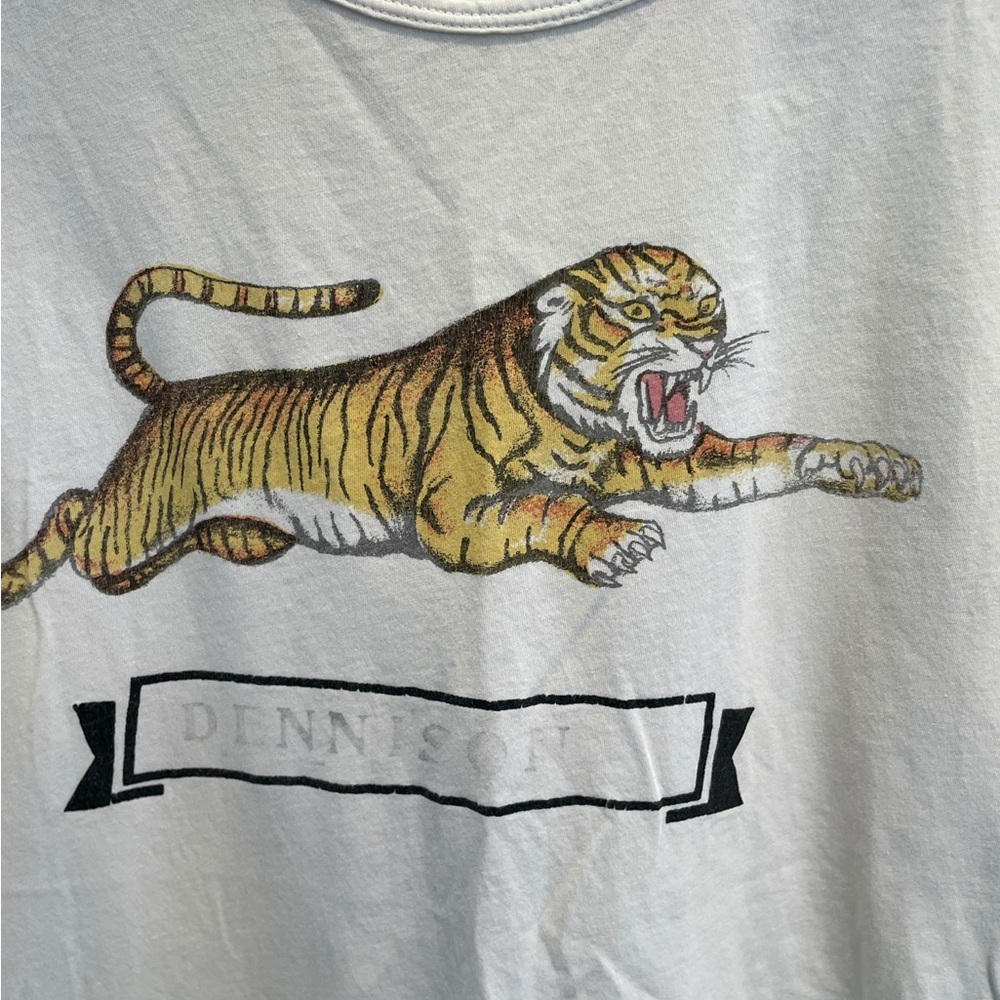 Imogene and Willie Cream SS T-Shirt with Tiger women's size XL - Picture 2 of 6